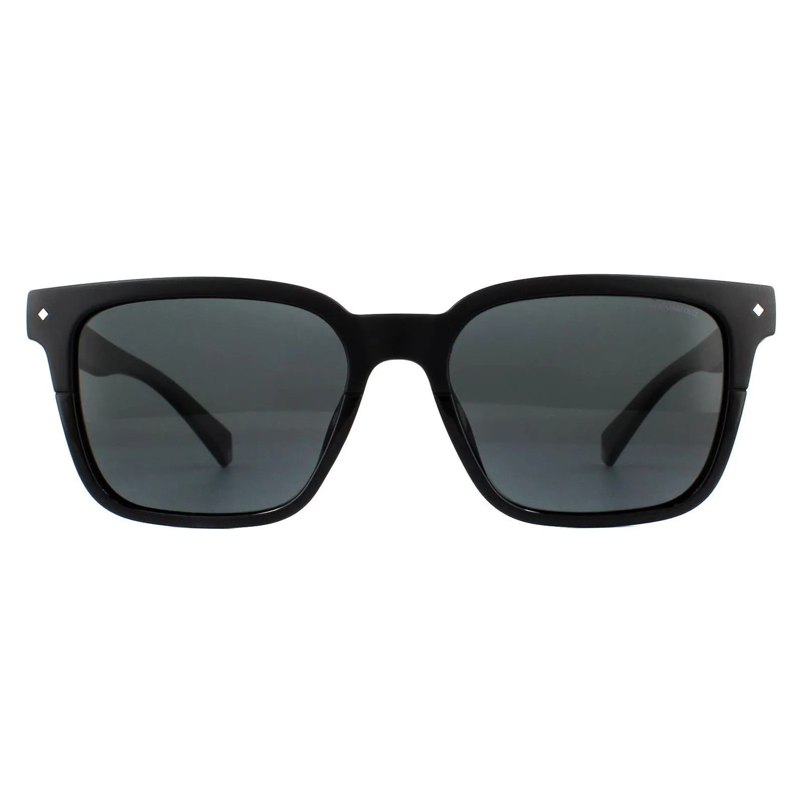 Sunglasses | Square Black Grey Polarized Sunglasses | Polaroid