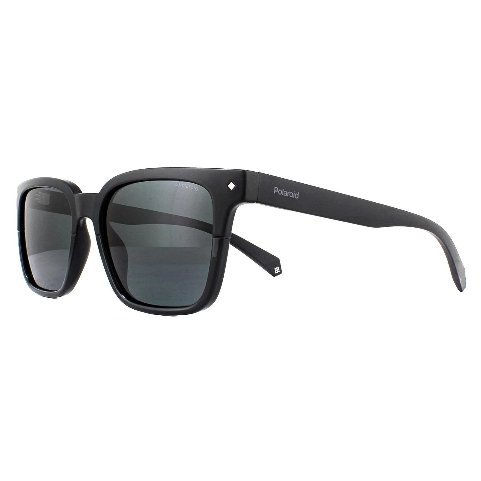 Sunglasses | Square Black Grey Polarized Sunglasses | Polaroid