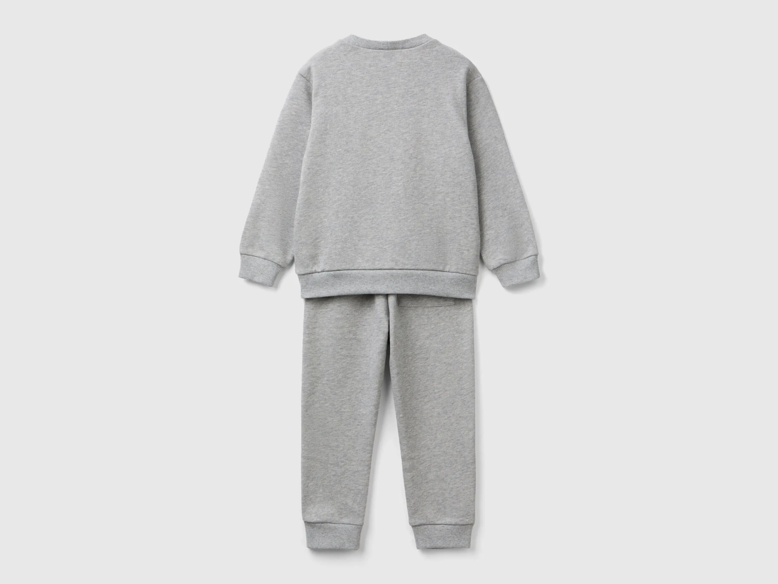 Sweat tracksuit with logo - Light Gray | Benetton