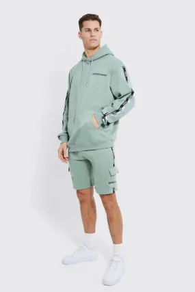 Tall Lightweight Tape Short Hooded Tracksuit