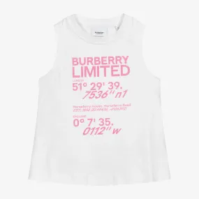 Teen Girls White Logo Vest Top