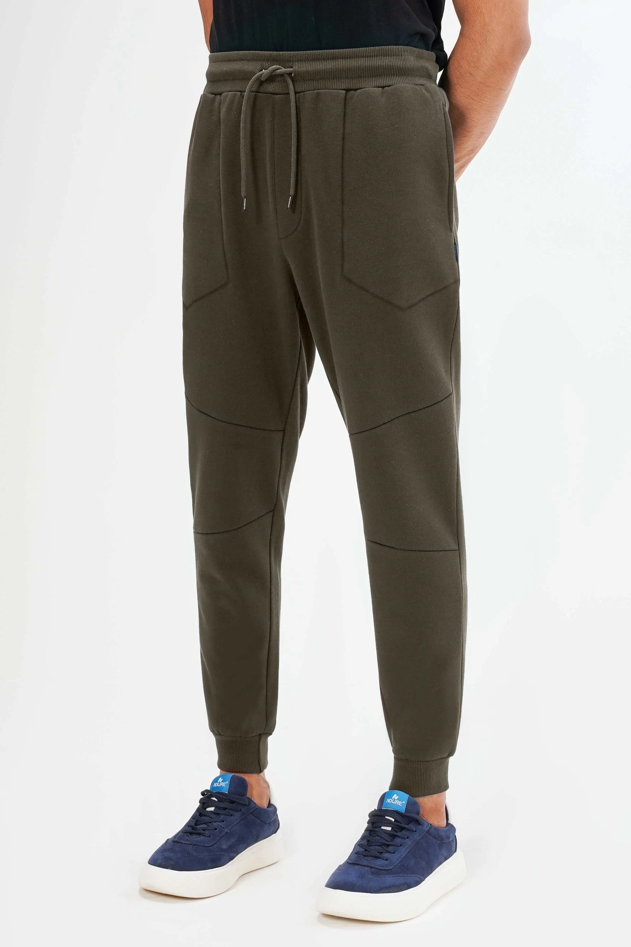 TERRY FLEECE JOGGER TROUSER DARK OLIVE