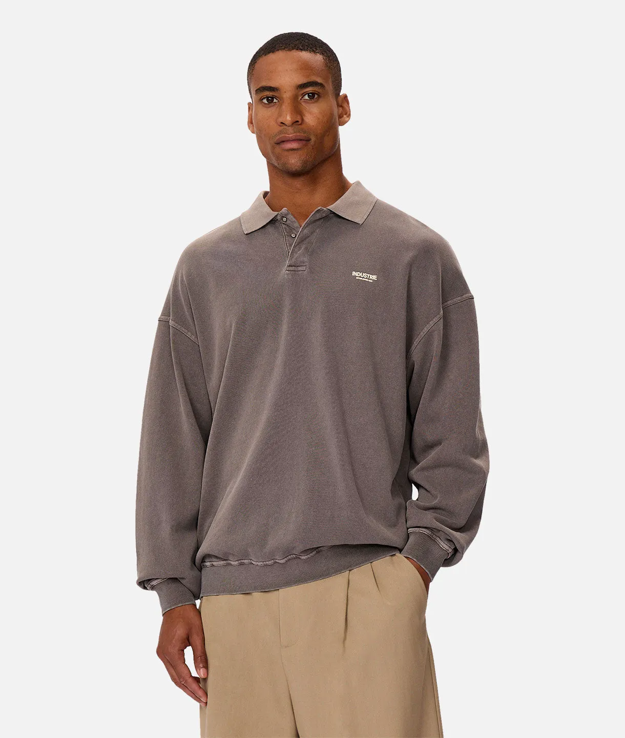 The Burbank Long Sleeve Polo - Fig