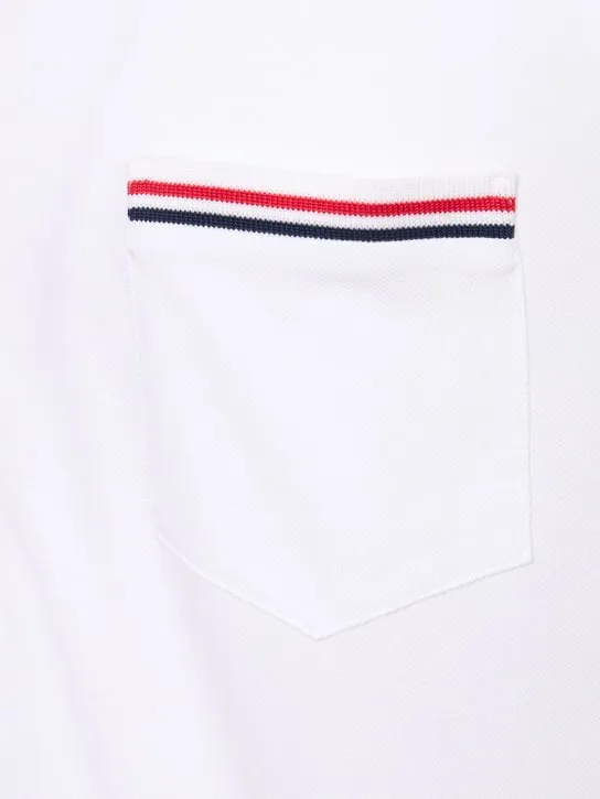 Thom Browne   Mercerized cotton piquet polo 