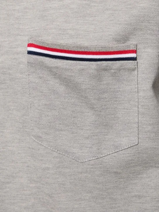 Thom Browne   Mercerized cotton piquet polo 