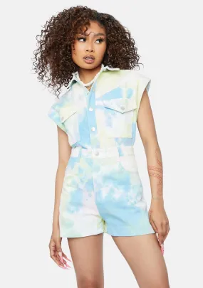 Tie Dye Utility Romper-