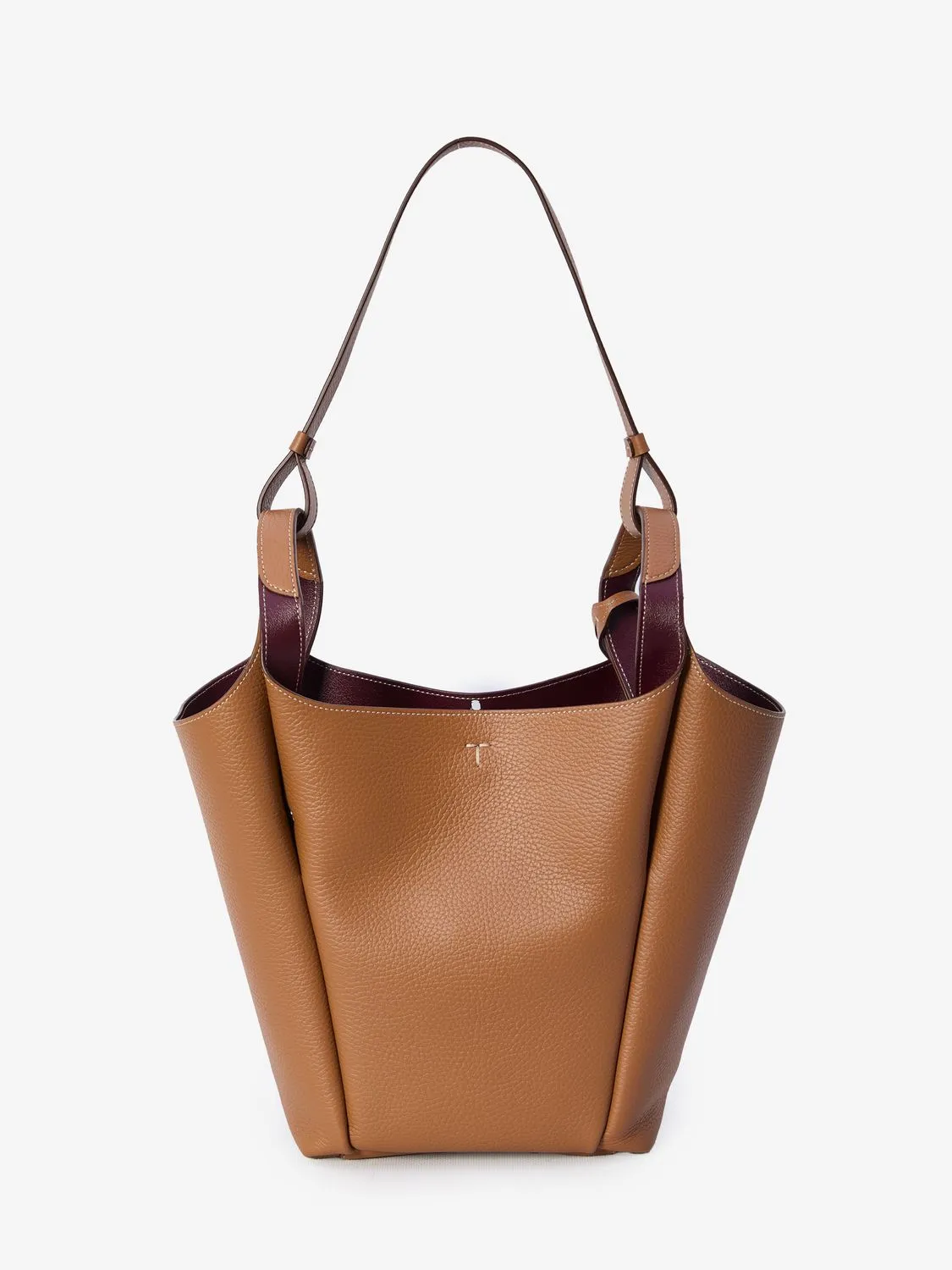 TOD'S Elegant Mini Bucket Bag in Grained Leather (12.6x11.8x4.7 inches)