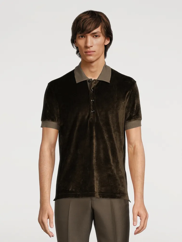 TOM FORD Liquid Velour Polo Shirt