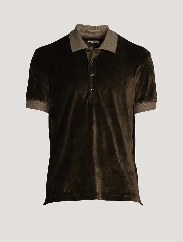 TOM FORD Liquid Velour Polo Shirt