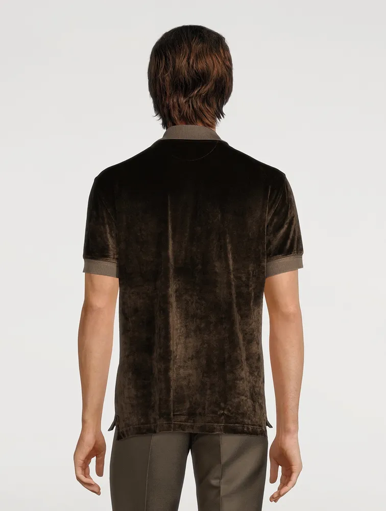 TOM FORD Liquid Velour Polo Shirt