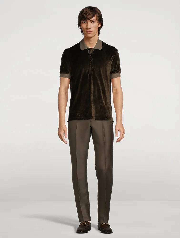 TOM FORD Liquid Velour Polo Shirt