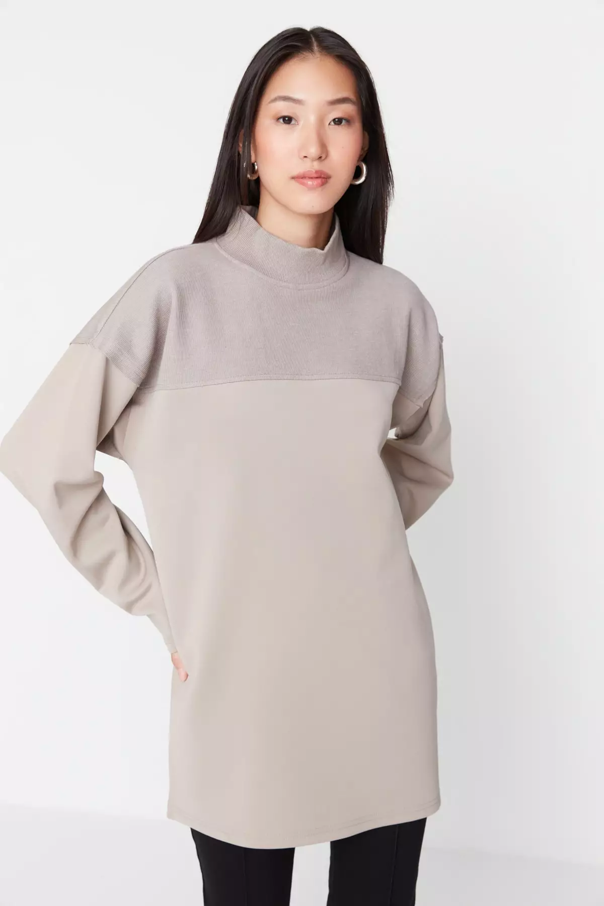 Trendyol MODEST Color Block Knitted Tunic