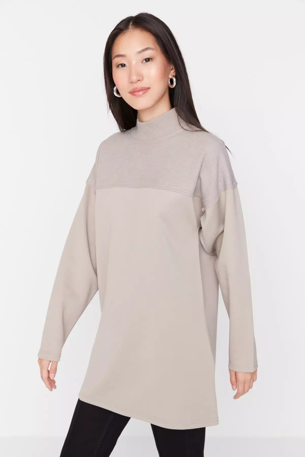 Trendyol MODEST Color Block Knitted Tunic