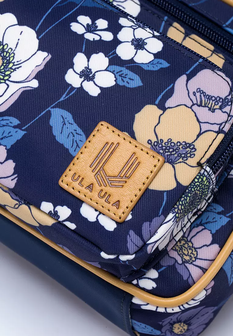 ULA ULA ULA ULA Blossom Morning Cross Body Bag with Leather Trim (RFID Pocket Inside)