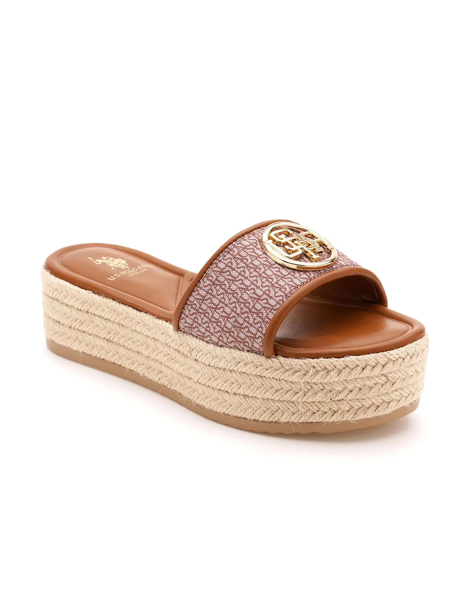 U.S. Polo Assn. Monogram Vamp Strap Cristina Sandals