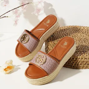 U.S. Polo Assn. Monogram Vamp Strap Cristina Sandals