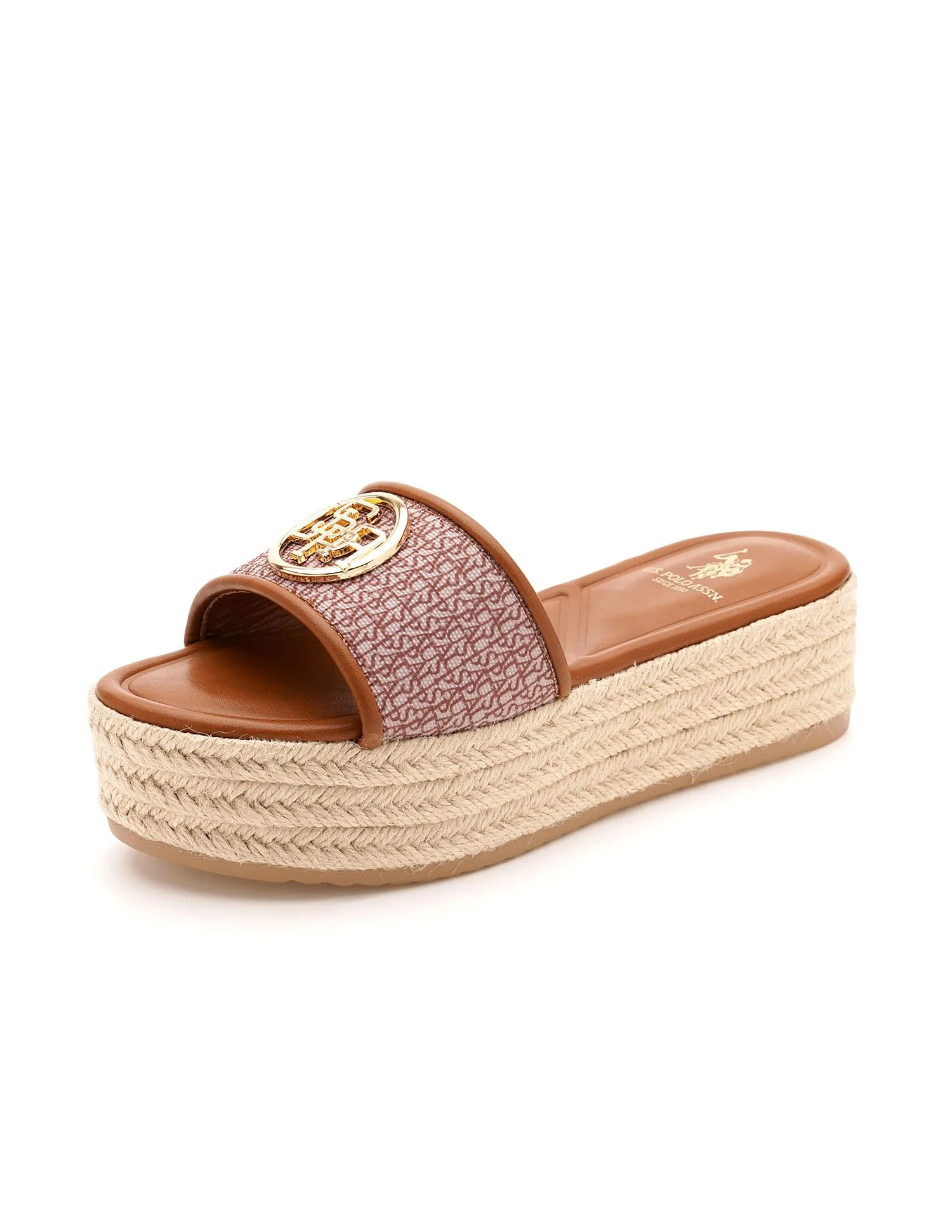 U.S. Polo Assn. Monogram Vamp Strap Cristina Sandals