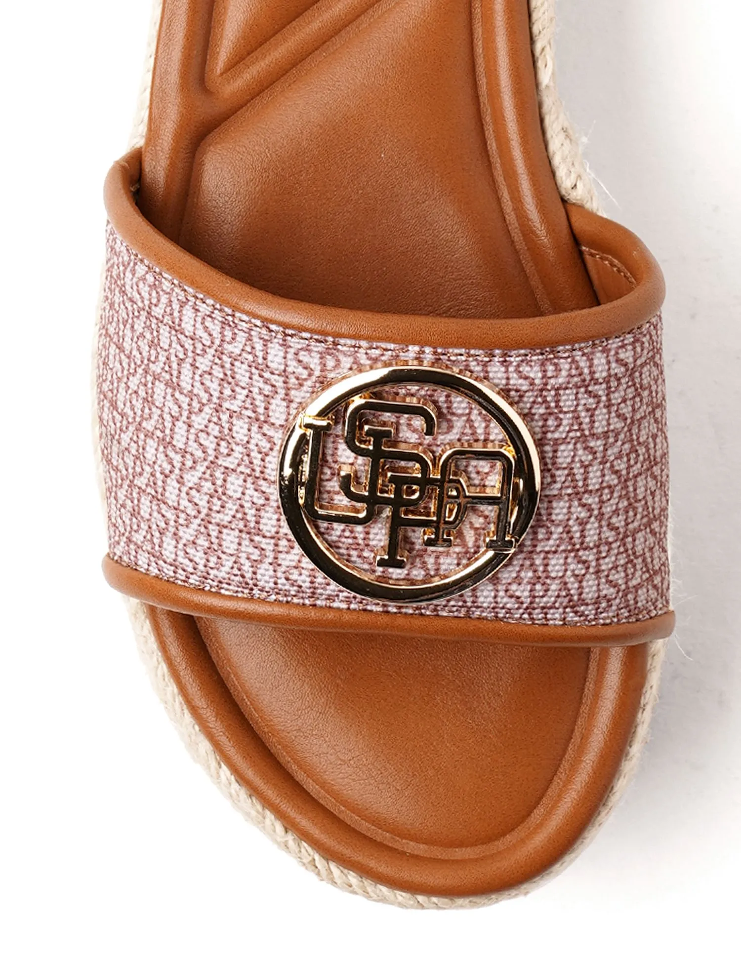 U.S. Polo Assn. Monogram Vamp Strap Cristina Sandals