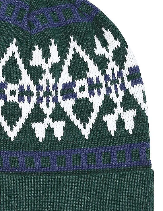 U.S. Polo Assn. Patterned Knit Beanie