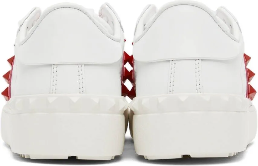 Valentino Garavani White & Pink Untitled Open Sneakers