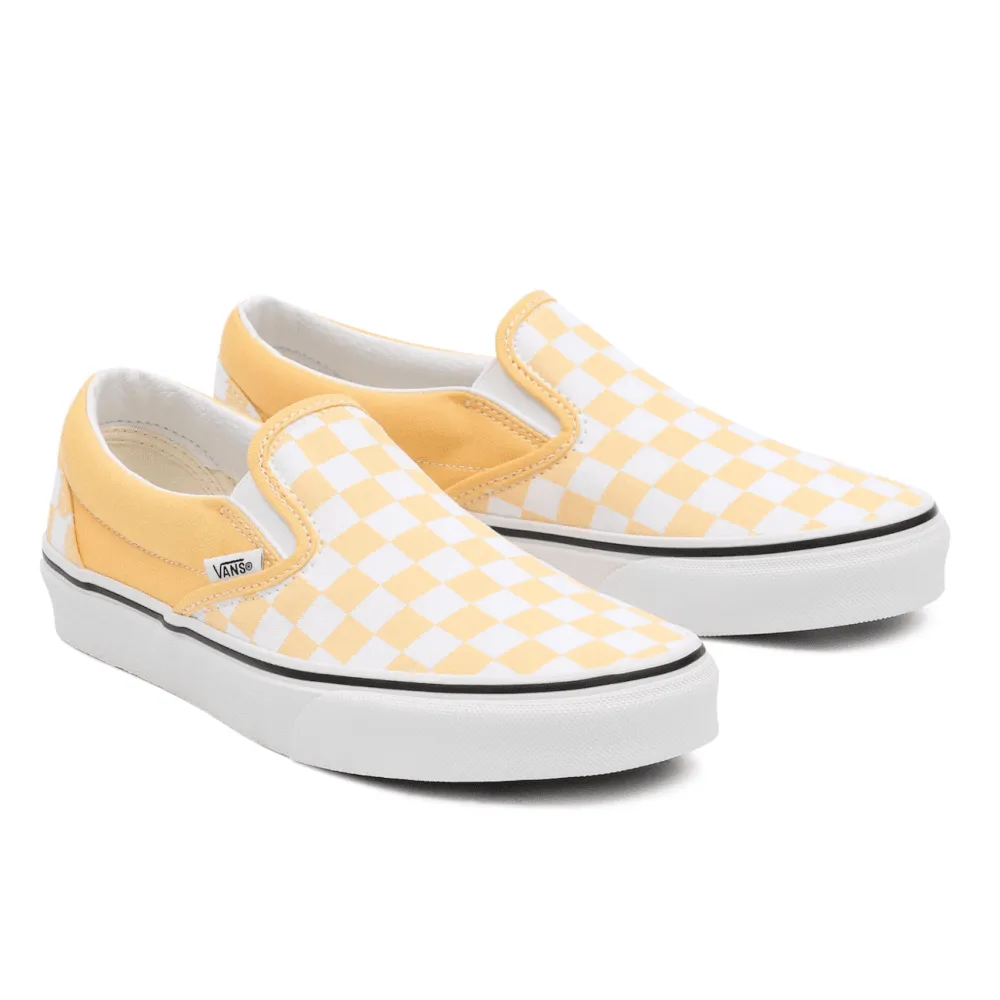 Vans Checkerboard Classic Slip on in Yellow