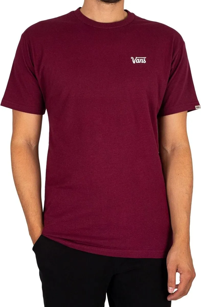 VANS Mini Script T-Shirt Burgundy