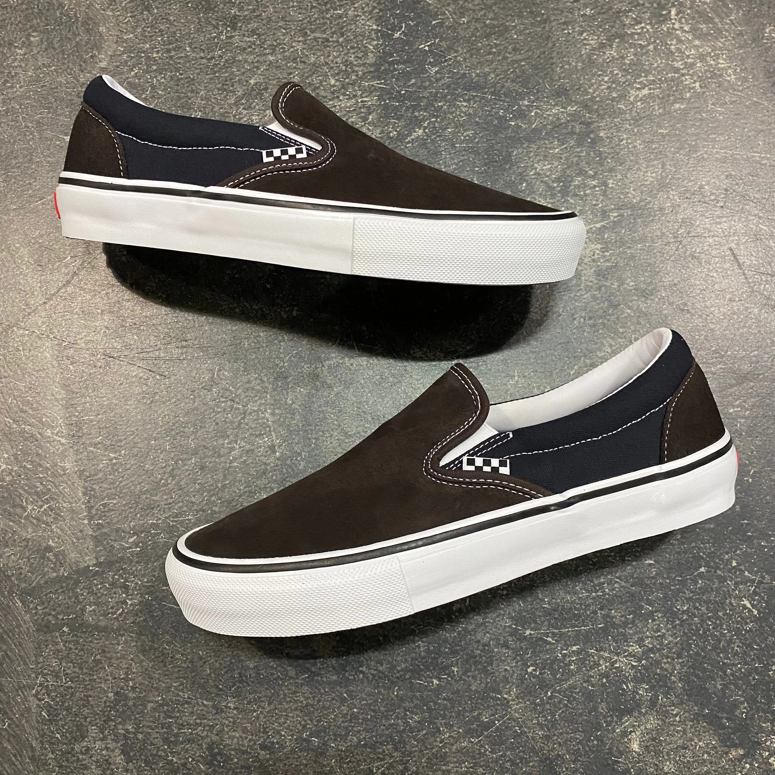 Vans Skate Slip On Dark Brown/Navy