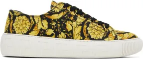 Versace Yellow & Black Barocco Sneakers