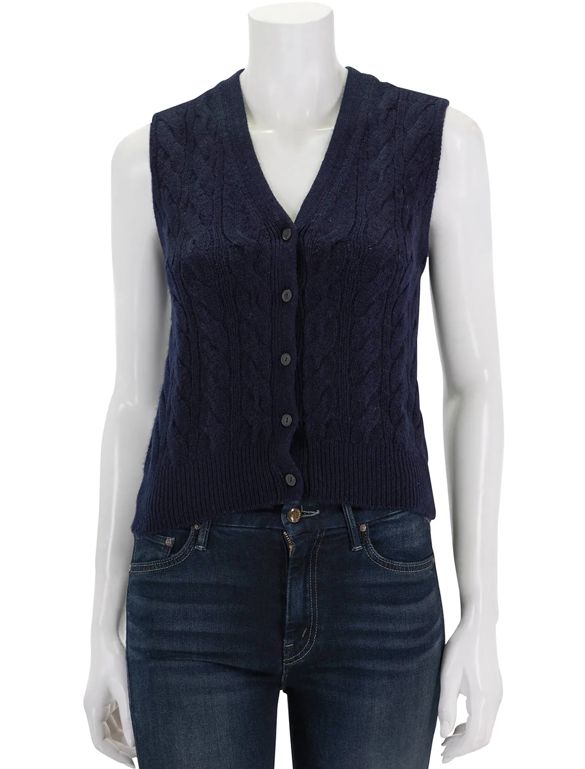     Vince   cable button vest in coastal