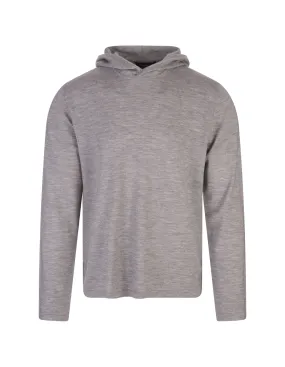 VINCE Grey Hoodie In Wool And Cashmere