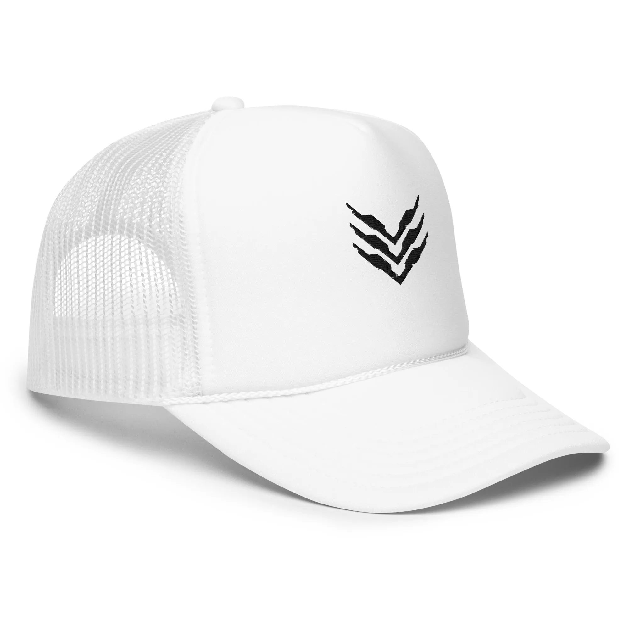 White Millitary Tech Trucker Hat