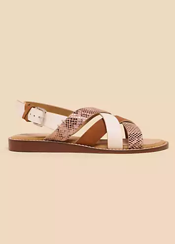 White Stuff Holly Leather Mini Wedge Sandals | Grattan