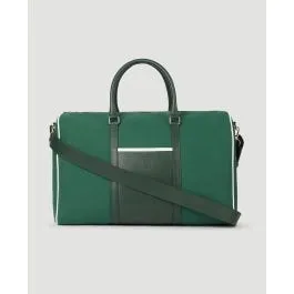 Wimbledon Leather & Canvas Weekend Bag - Botanical