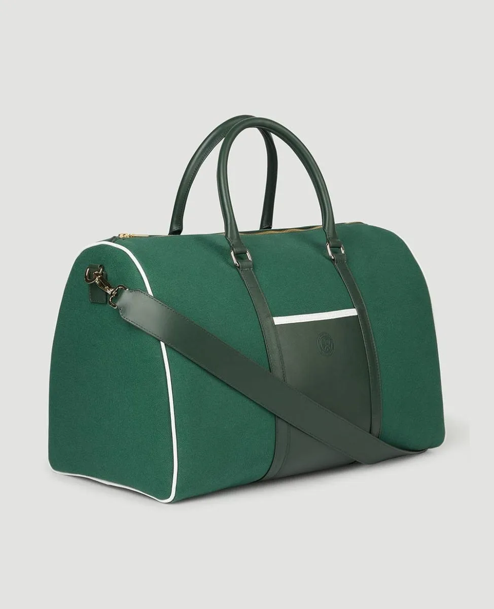 Wimbledon Leather & Canvas Weekend Bag - Botanical