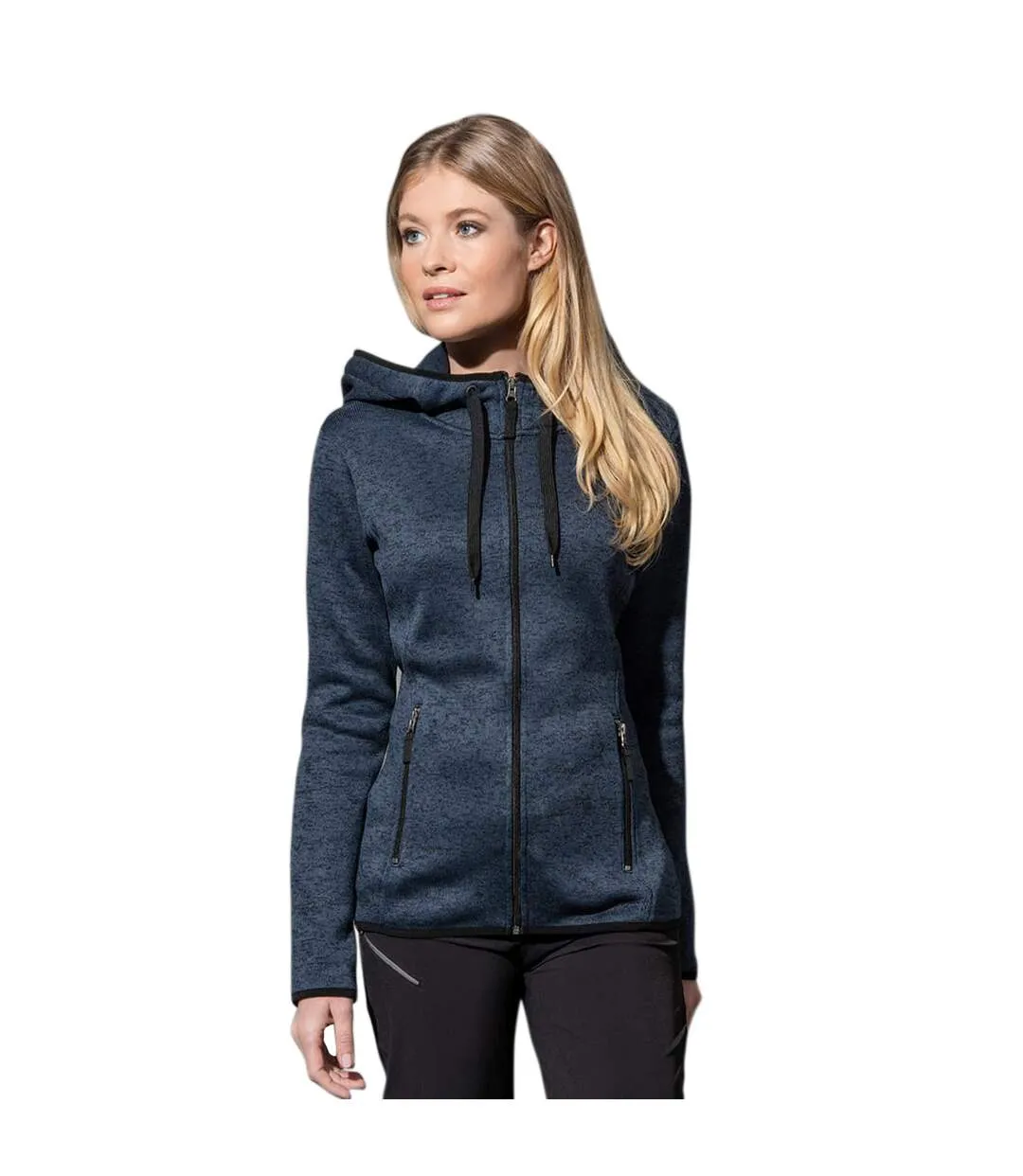 Womens/ladies active knitted fleece blue Stedman