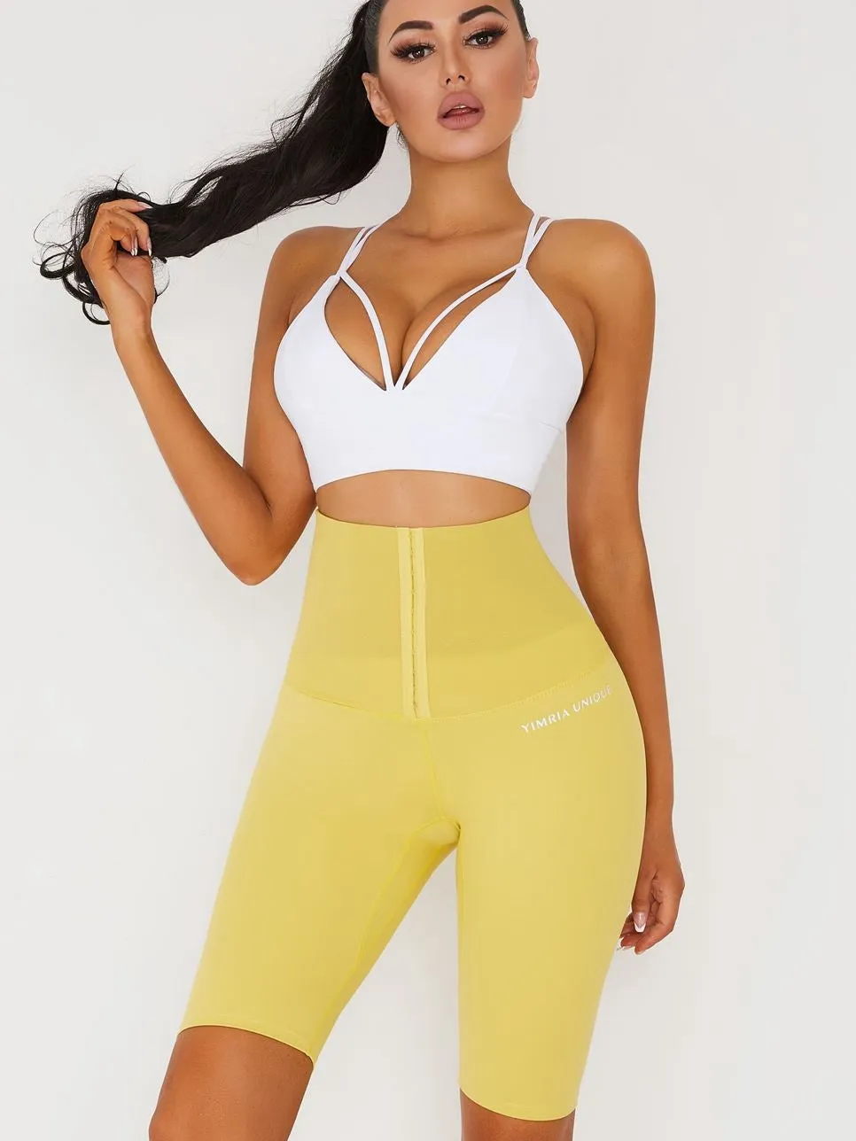 ZASUWA Female High-waist Hip-lifting Yoga Short Tracksuit